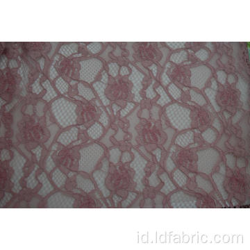 100% Polyester Velvet Cord Lace Fabric